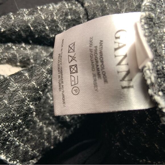 Sz Medium Black and White Ganni Anthropologie Dress - Picture 4 of 14